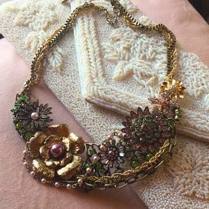 C+I Multi Charm Garden Statement Necklace